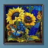Sunflower Glass Painting-Paint by Numbers Acrylic Painting 40*40CM