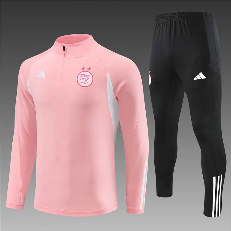 2023-24 Algeria pink half-zip training jersey