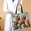 Funny Cat-11CT DIY Stamped Cross Stitch Shopping Bag 40*40cm tapestrymarket