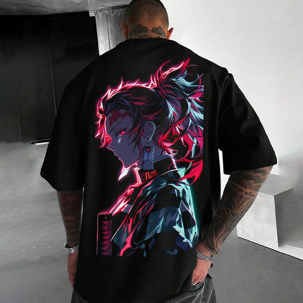  Anime-Inspired Graphic T-Shirt for Men - Perfect for Casual Wear and Anime Fans