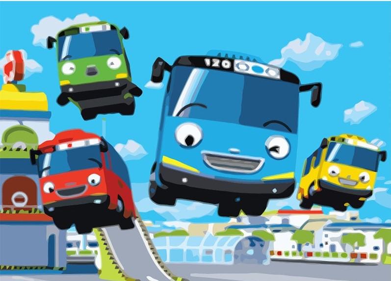 

Cartoon City Cars – Paint By Numbers - 40*50CM, 501 Original