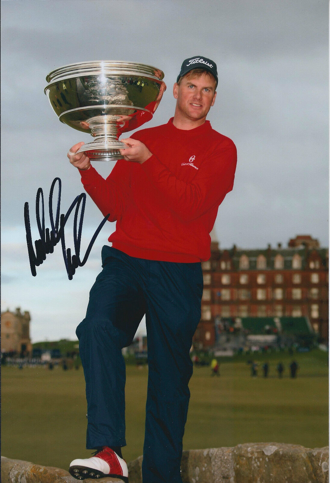 Robert KARLSSON SIGNED Autograph 12x8 Photo Poster painting AFTAL COA Dunhill Links Winner GOLF