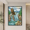 >SALE<Full Embroidery Cotton Thread 11CT Printed Waterfall Eagle Cross Stitch 50x70cm