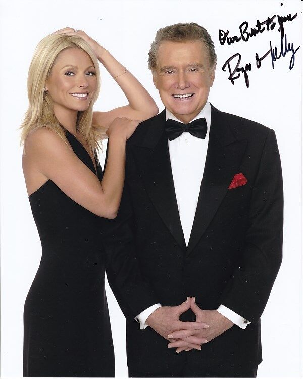 REGIS PHILBIN and KELLY RIPA signed autographed Photo Poster painting