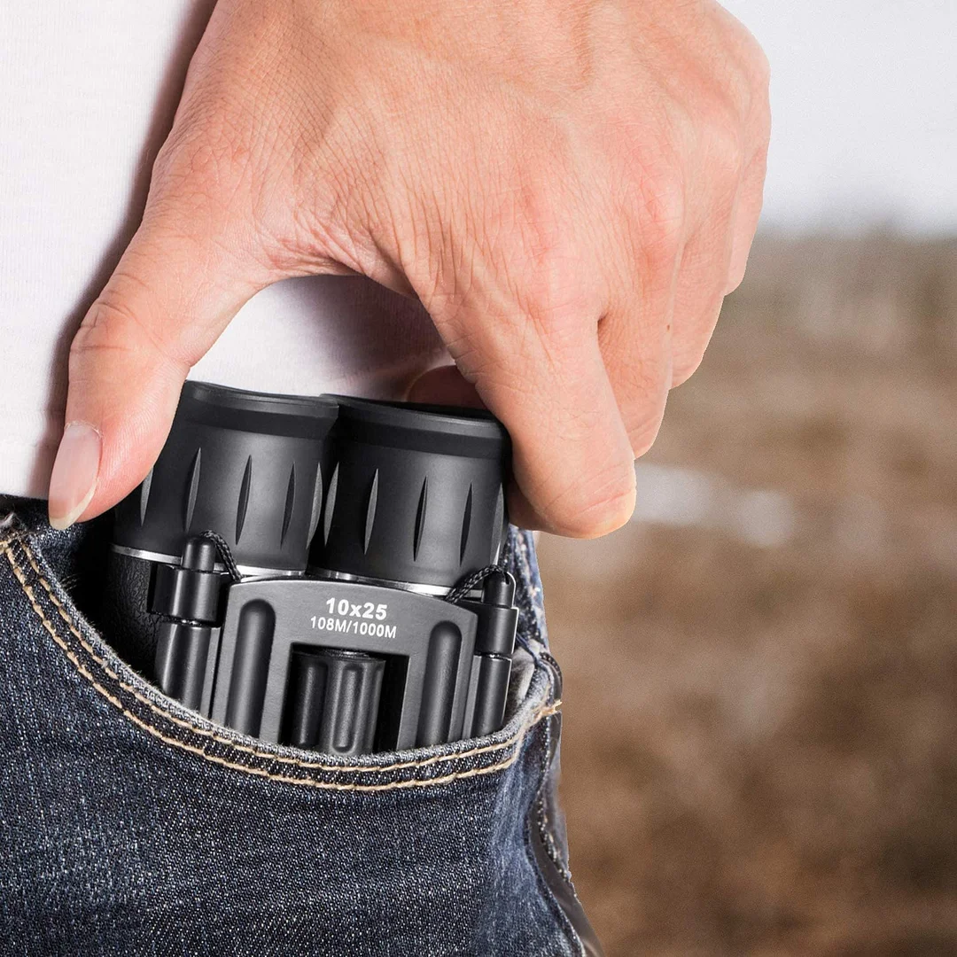 BEBANG 10x25 Binoculars for Kids Adults, Small Compact Binoculars with Low Light Vision for Bird Watching Theater and Concerts Hunting Sport Games