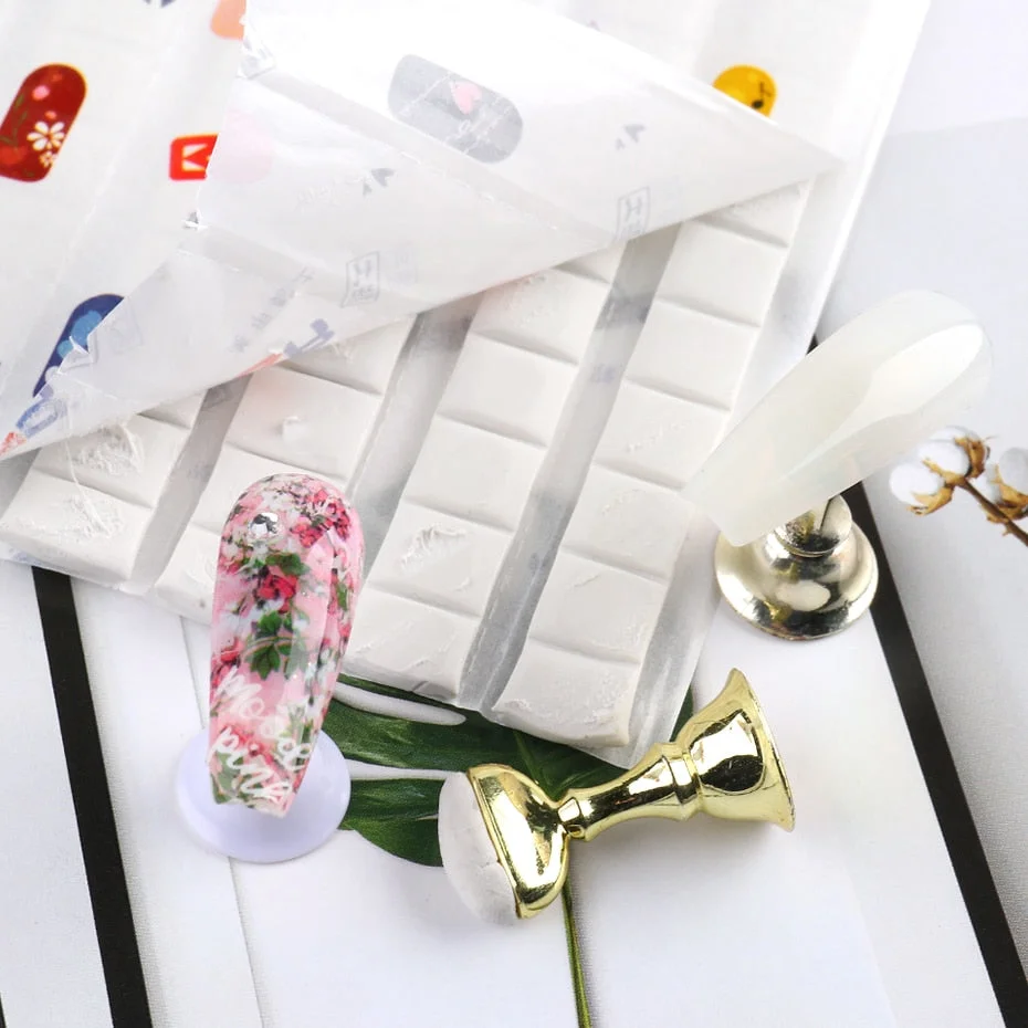 1 Pack Nail Adhesive Glue White Nail Tip Removable Holder Display Stand Clay For Flase Nails Manicure Clay Practice Tools NT1783-Nail Inspo