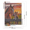 (40*50cm)Horse and Cat - Full Round Drill Diamond Painting