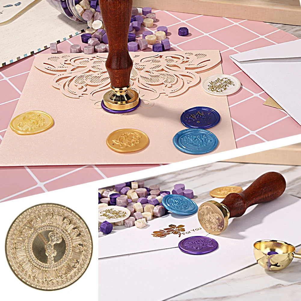 Vintage Clock Sealing Wax Invitations Stamp Replace Copper Head Hobby Tools