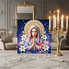 uk.everydayedeals DIY Pearl Painting With Frame - Handmade Self-Adhesive Pearls - Lady(25*25cm)