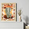 Elephants-Partial 9CT Stamped Cross Stitch Bead Embroidery 35*42cm