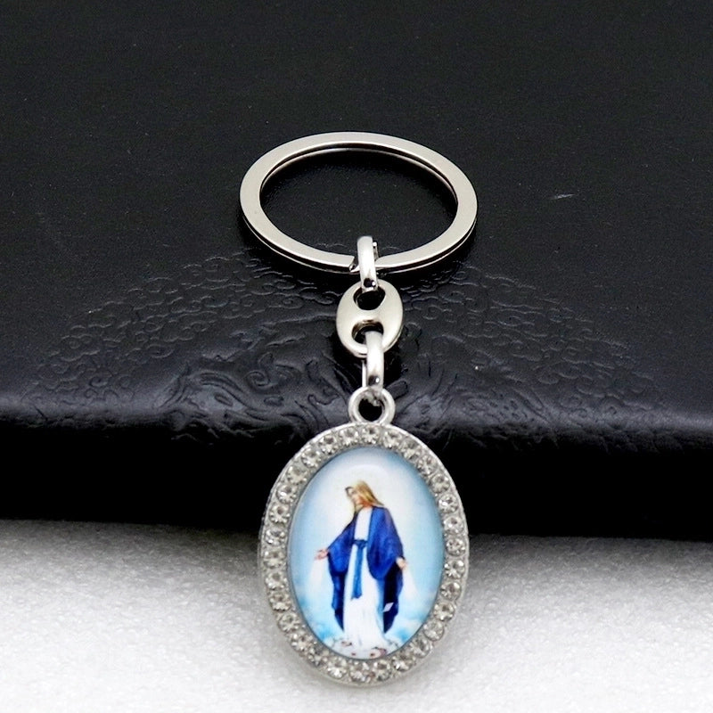 Vintage Style Human Alloy Bag Pendant Keychain