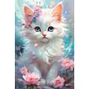 Diamond Painting-DIY Full Round Drill Flower Cat(40*60CM）