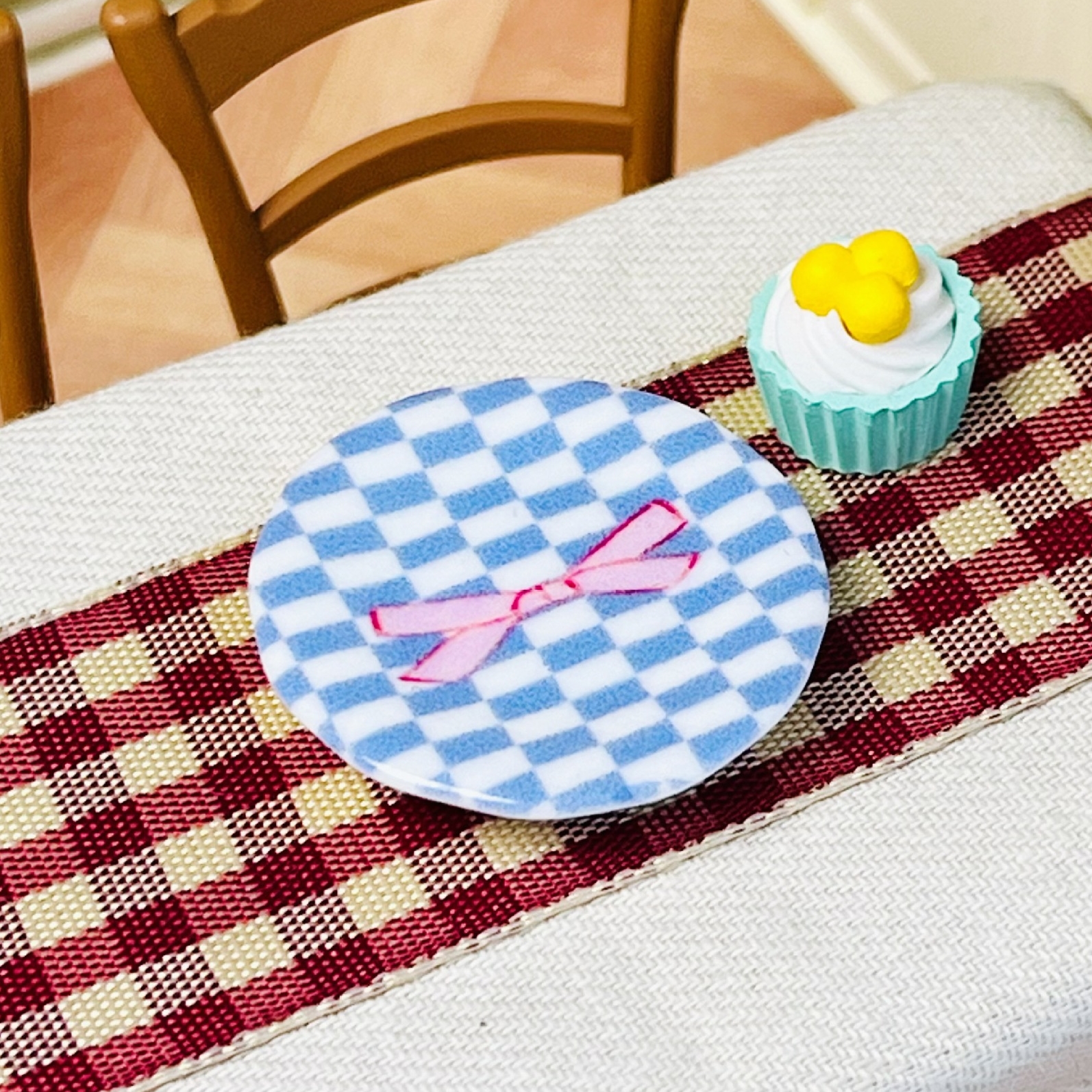 Mini Striped Dinner Plate Charm