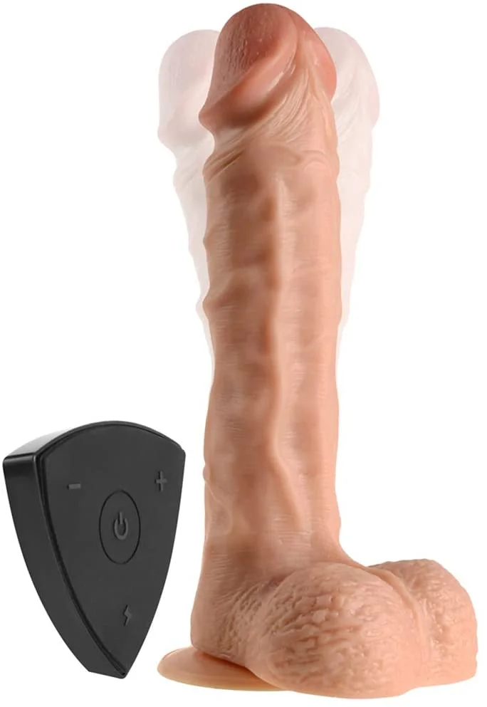 Realistic Ultra-Vibrating Silicone (8 Inch)Dildo With Strong Suction Cup For Hands-Free Play Stimulation Dildos Anal Sex Toys