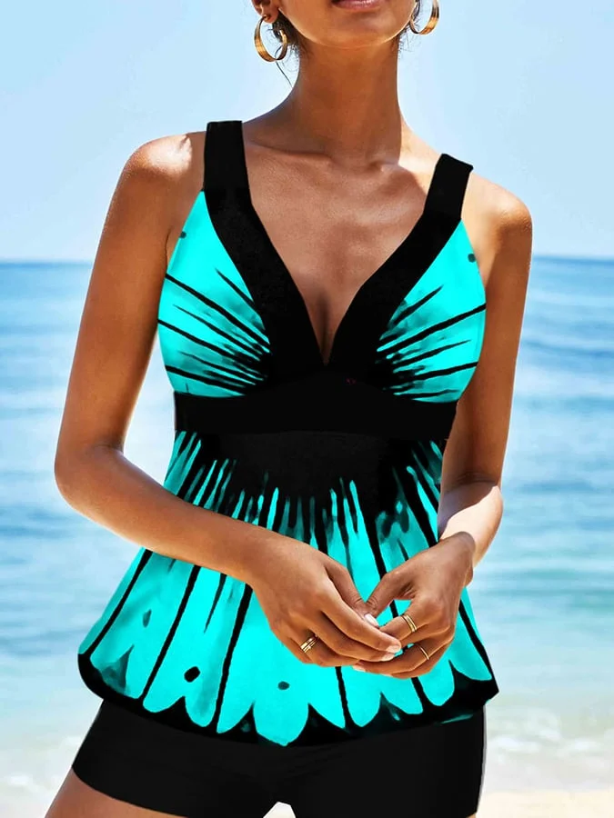 Gradient Printing Angle Bikini