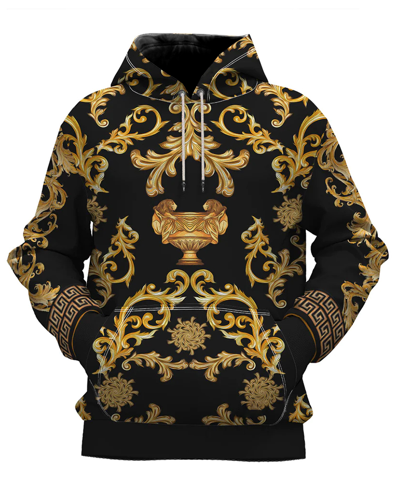 - Men's  Luxury Carved Hooded 00394