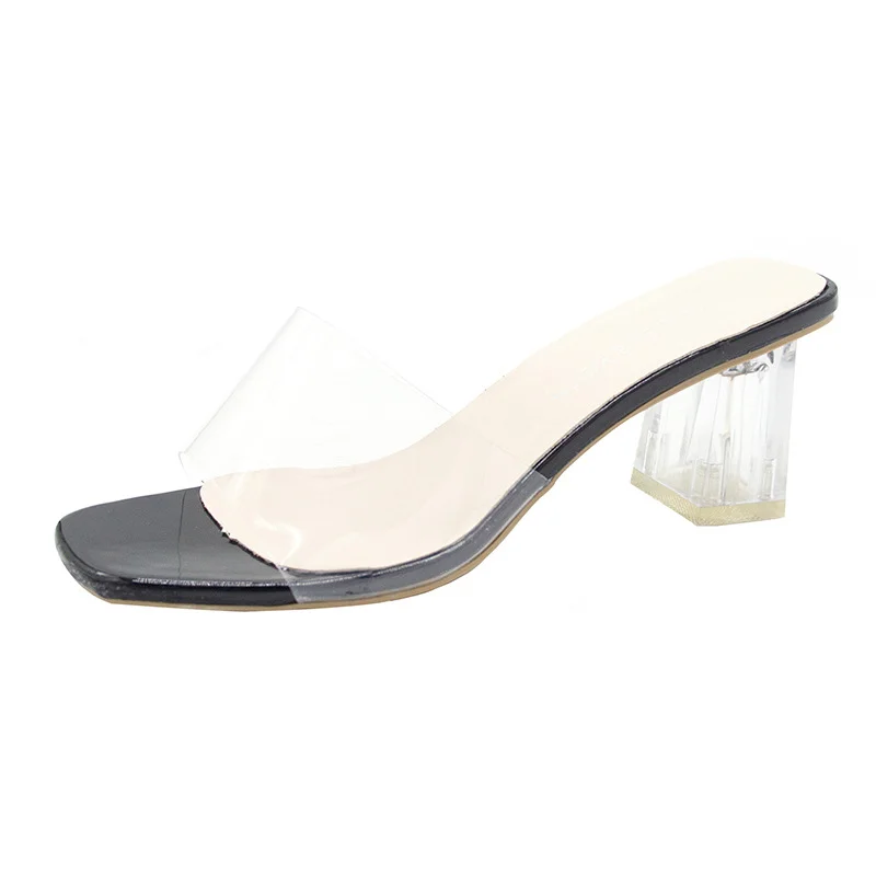 Breakj Breakj Spring And Summer New Seaside Vacation Coarse And Transparent Sandals Female Fairy Breeze Cool Drag Lady High