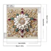 White Flower-Crystal Rhinestone Diamond Painting
