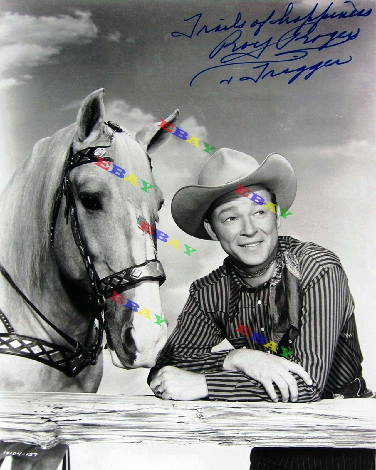 Roy Rogers and Trigger Autographed Signed 8x10 Photo Poster painting Reprint