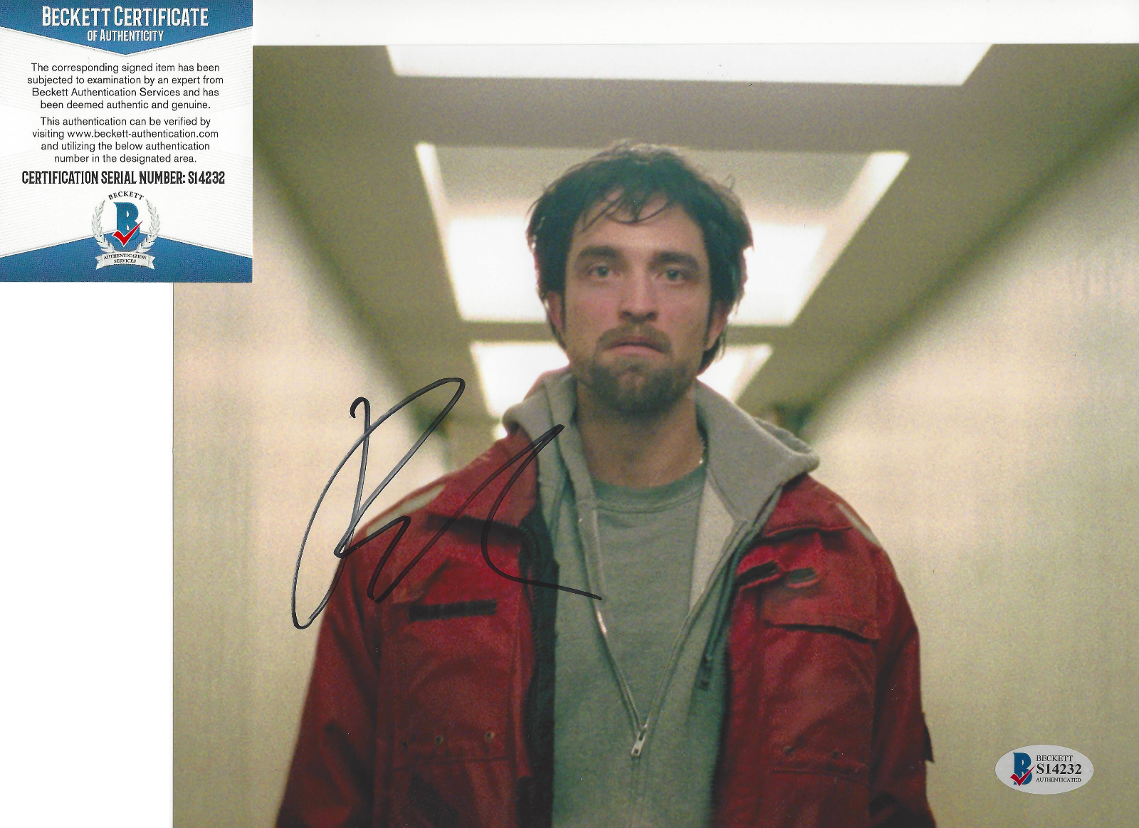 ROBERT PATTINSON SIGNED 'GOOD TIME' 8X10 Photo Poster painting TWILIGHT PROOF BECKETT COA BAS