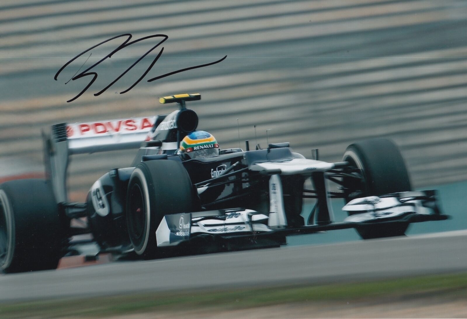 Bruno Senna Hand Signed 12x8 Photo Poster painting Williams F1 2.