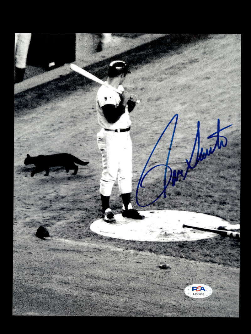 Ron Santo PSA DNA Coa Signed Black Cat 8x10 Photo Poster painting Cubs Autograph