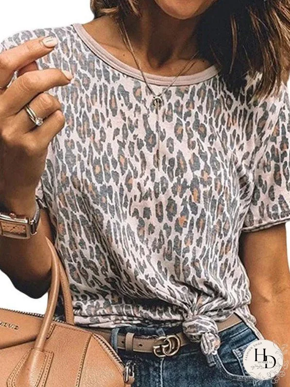 Women's Leopard Print T-Shirt