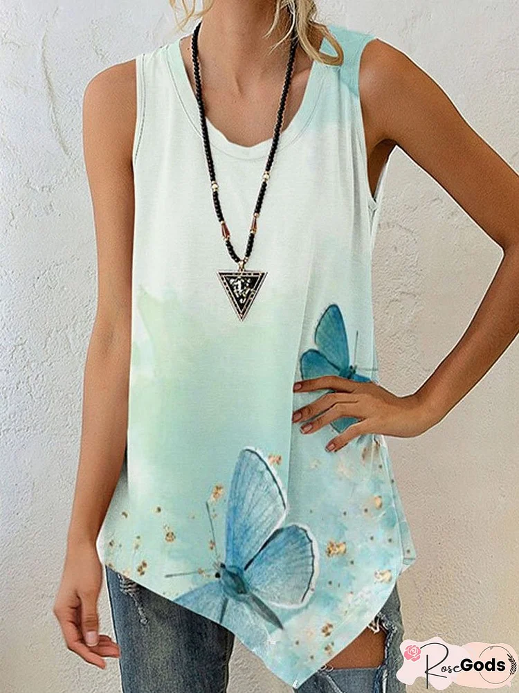 Cotton-Blend Sleeveless Vests