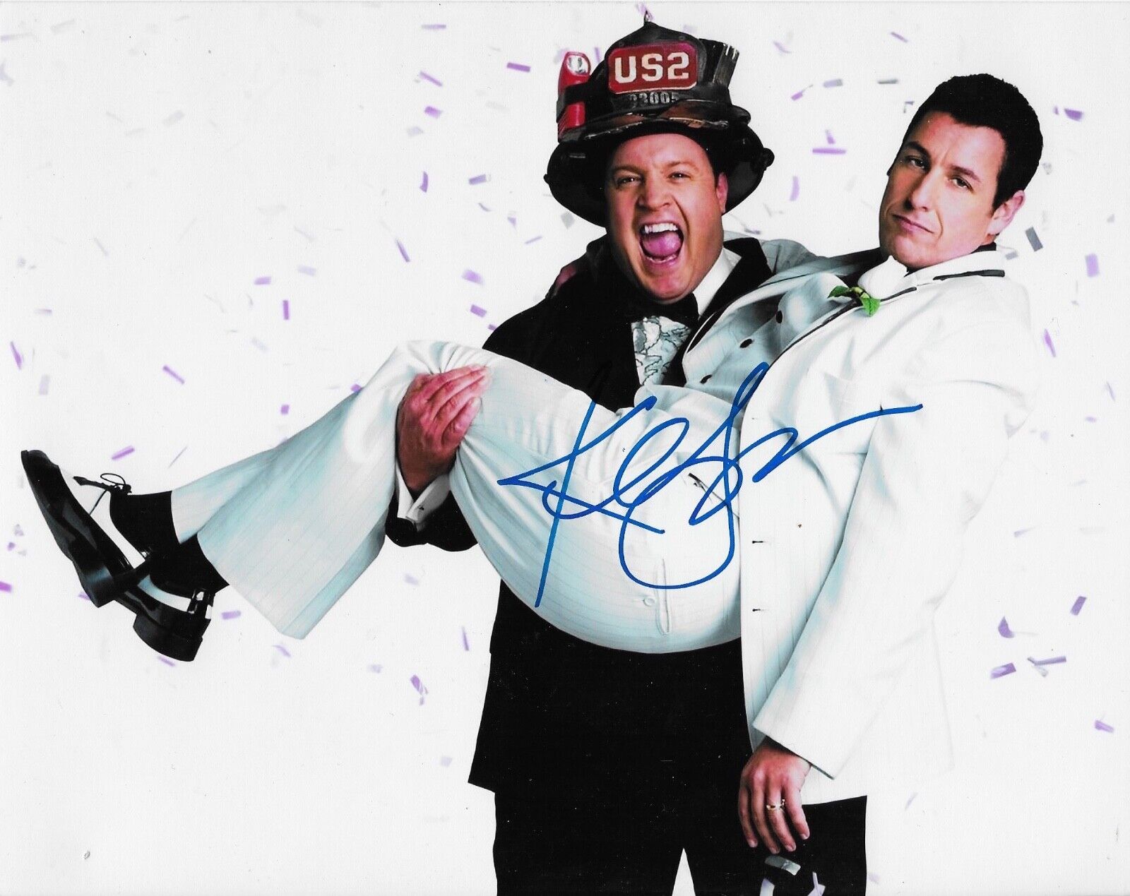 KEVIN JAMES 'NOW PRONOUNCE CHUCK & LARRY' VALENTINE SIGNED 8X10 PICTURE *COA 2