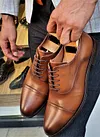 Stefano Brown Wholecut Oxfords -Dress Shoes