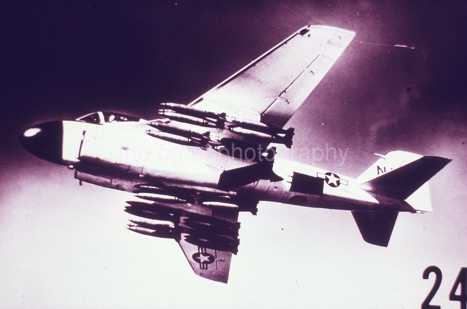 A-6 35mm FOUND bw SLIDE Original MILITARY AVIATION Photo Poster painting Transparency 14 T 6 A