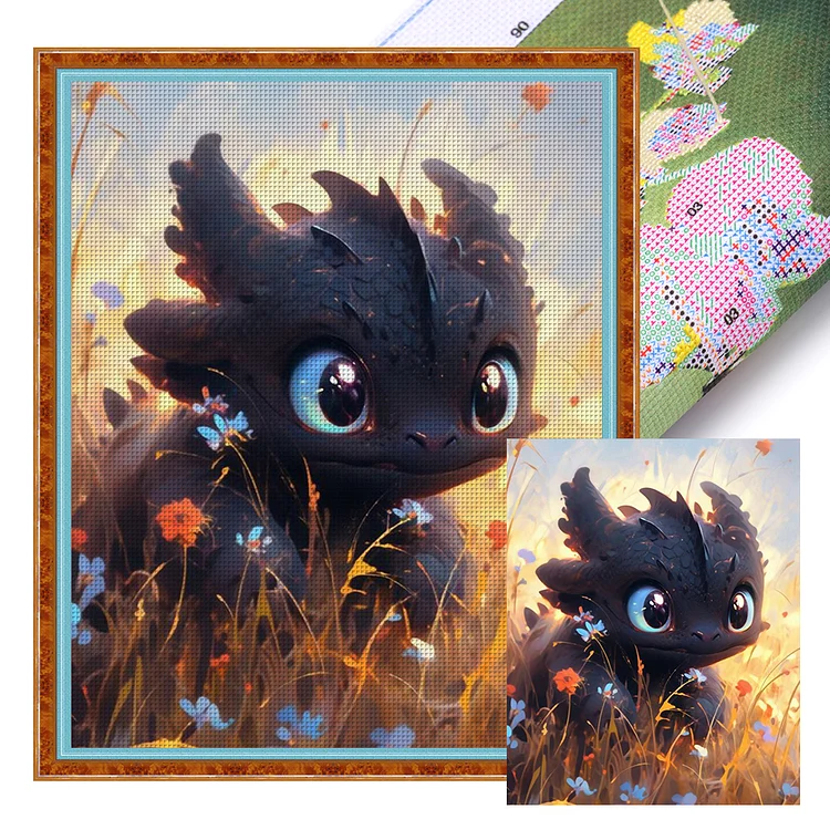 How To Train Your Dragon Night Fury 11CT (40*50CM) Stamped Cross Stitch gbfke