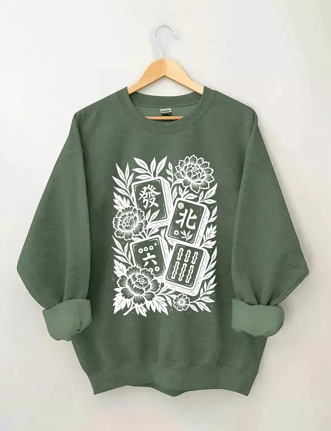 Mahjong Floral Game Night Sweatshirt