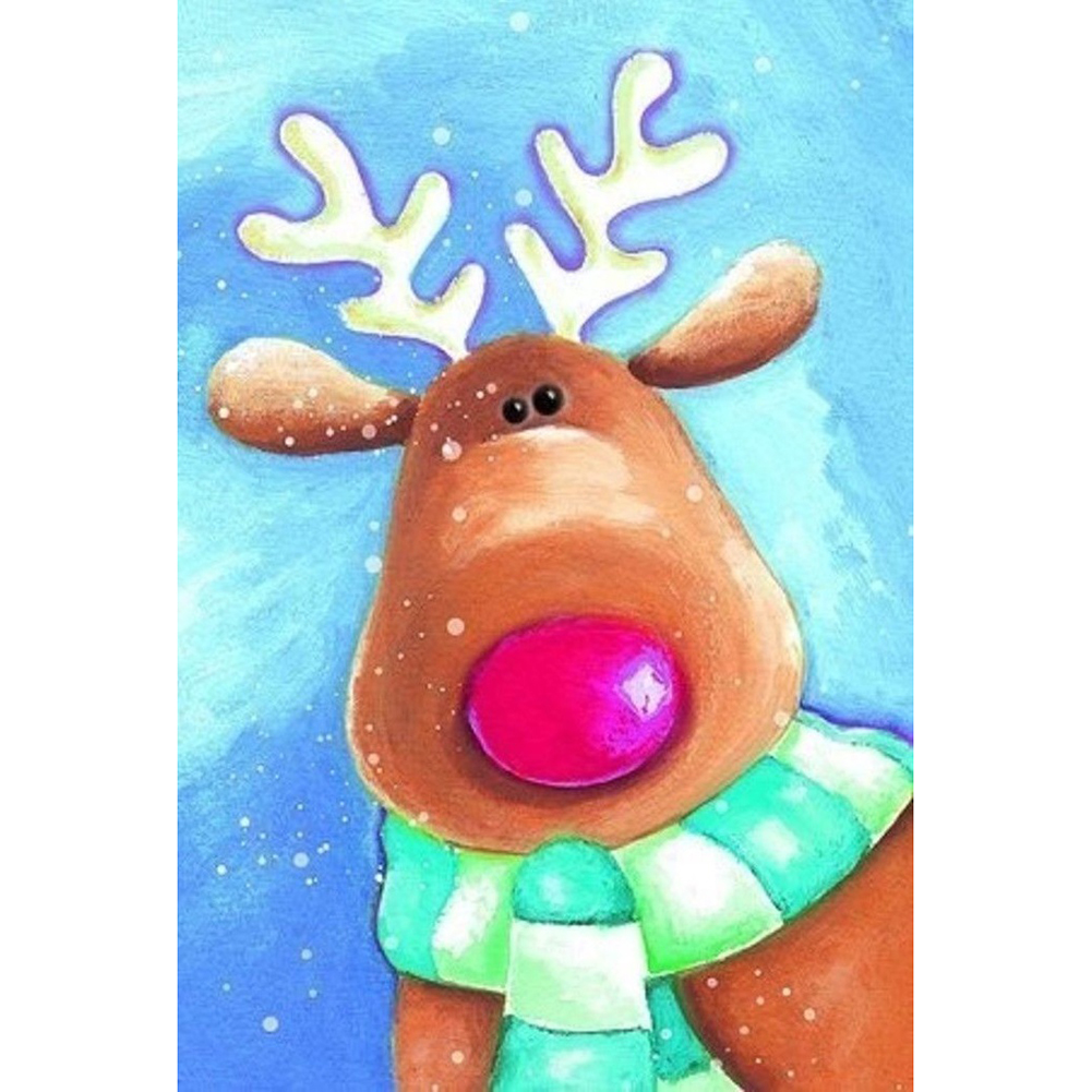 

30x40cm Round Drill Diamond Painting-Christmas Sheep, 501 Original