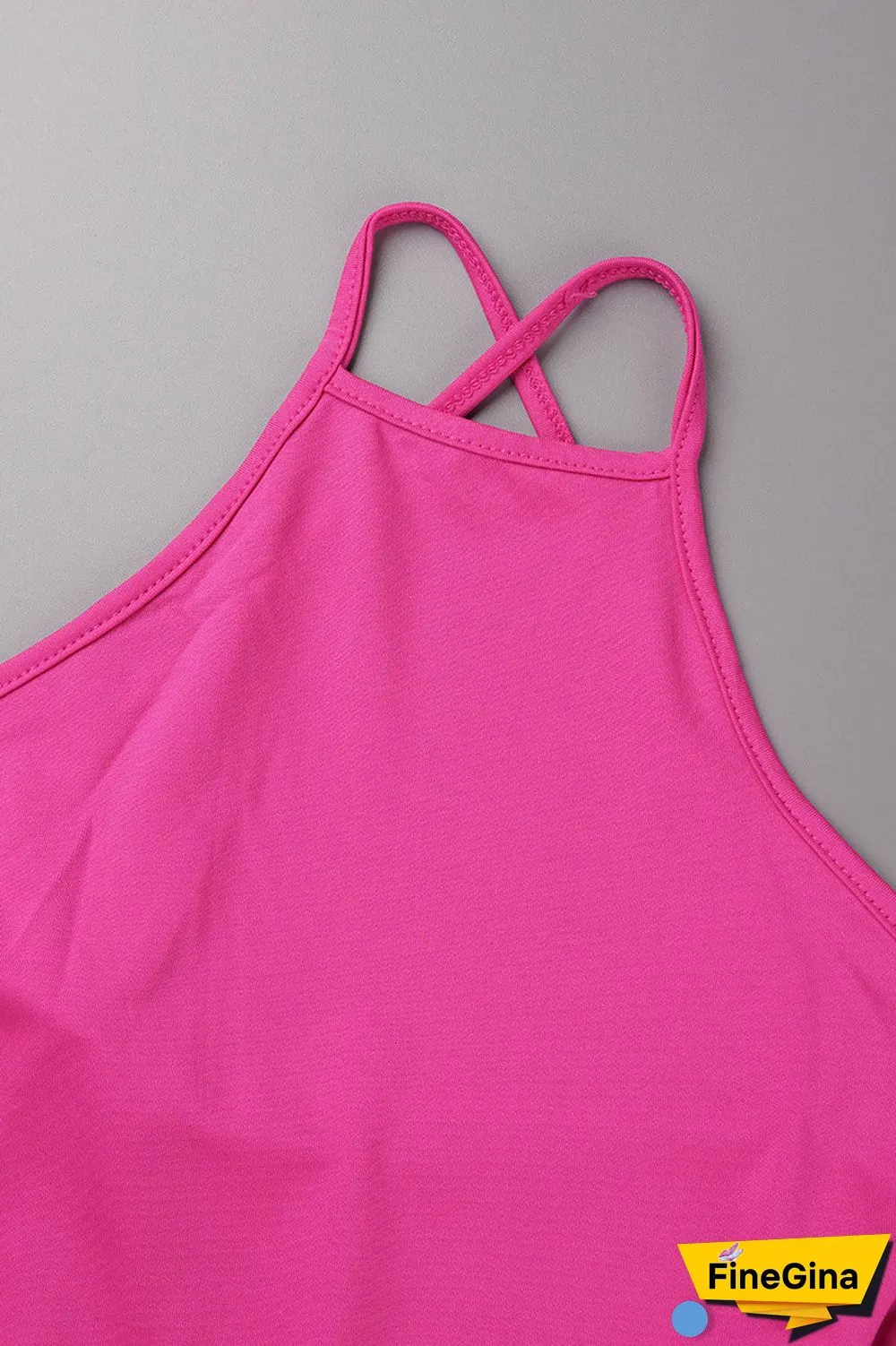 Elegant Solid Backless Solid Color Halter Wrapped Skirt Dresses