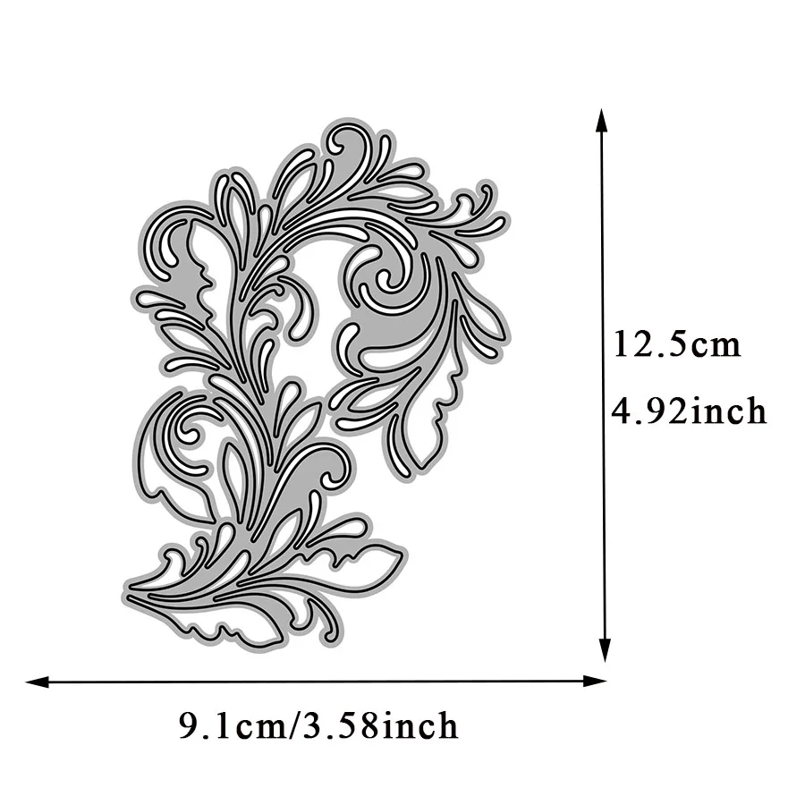 Nigikala AliliArts Metal Cutting Dies Large Flourish Corner diy Scrapbooking Photo Album Decorative Embossing PaperCard Die
