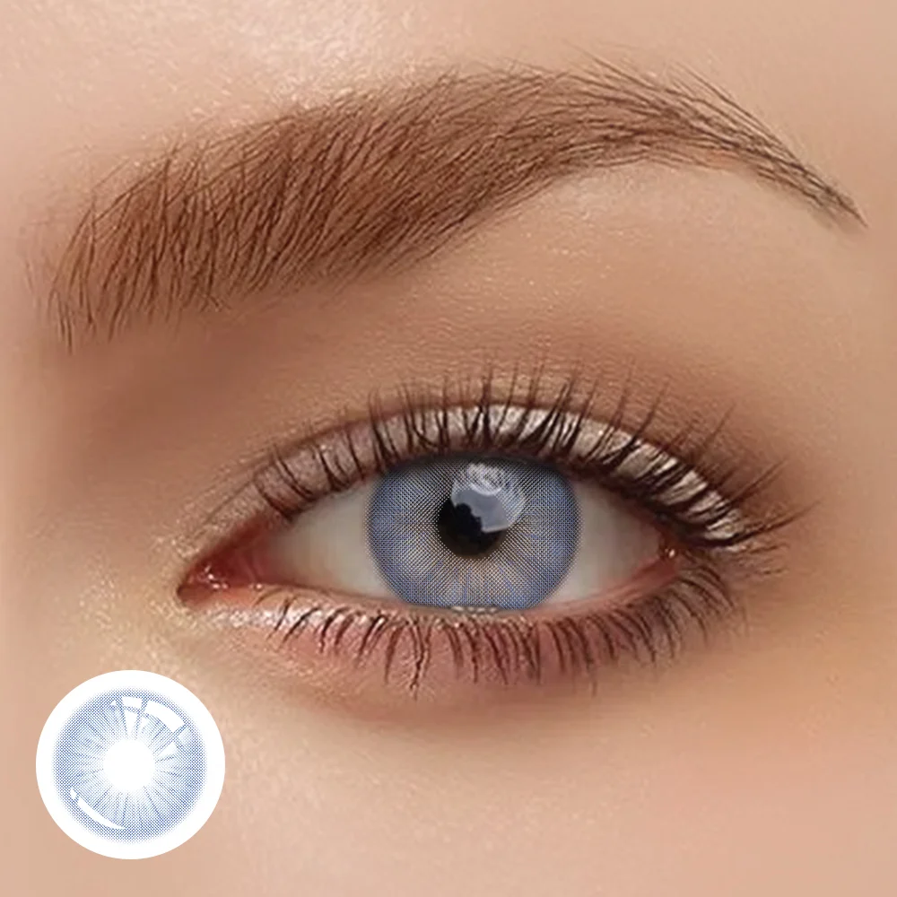 Rome Time Blue Contact Lenses 14.2mm Natural Eye Lenses For Daily Wear
