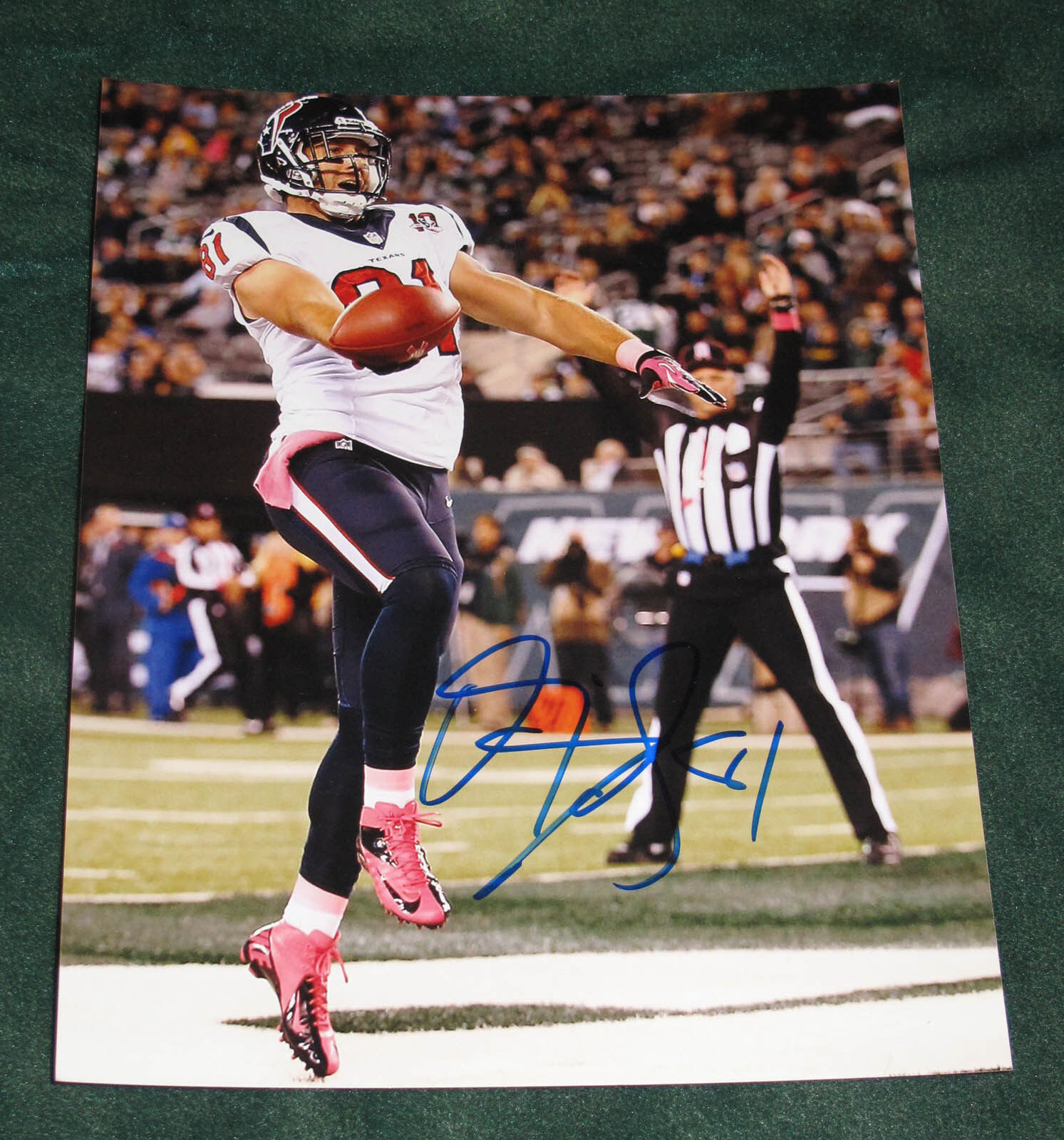 OWEN DANIELS signed Autographed HOUSTON TEXANS