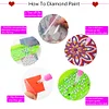 10pcs DIY Coaster Diamond Painting Cup Cushion with Rack Crafts Kits