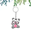 Tiger Beaded Counted Cross Stitch Ornament Kit Cross Stitch Bead Keychain (A)