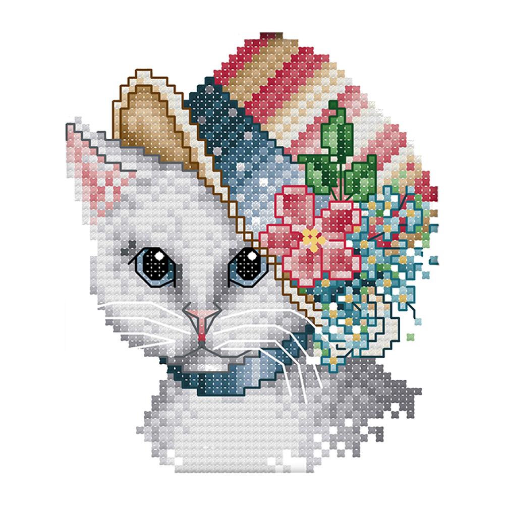 

Noble cat - 14CT Stamped Cross Stitch - 14*15cm, 501 Original