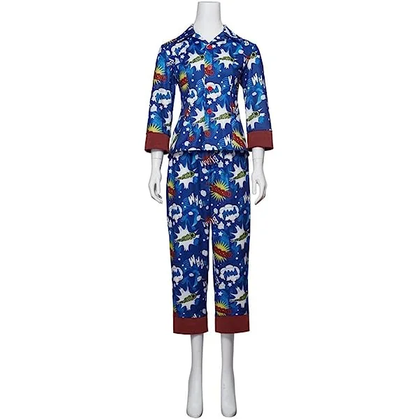 Villanelle Killing Eve Pajama Set Womens Long Sleeve Sleepwear
