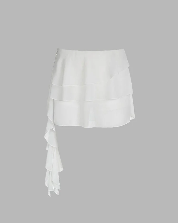 Yewborn Ruffle Layer Mini Skirt