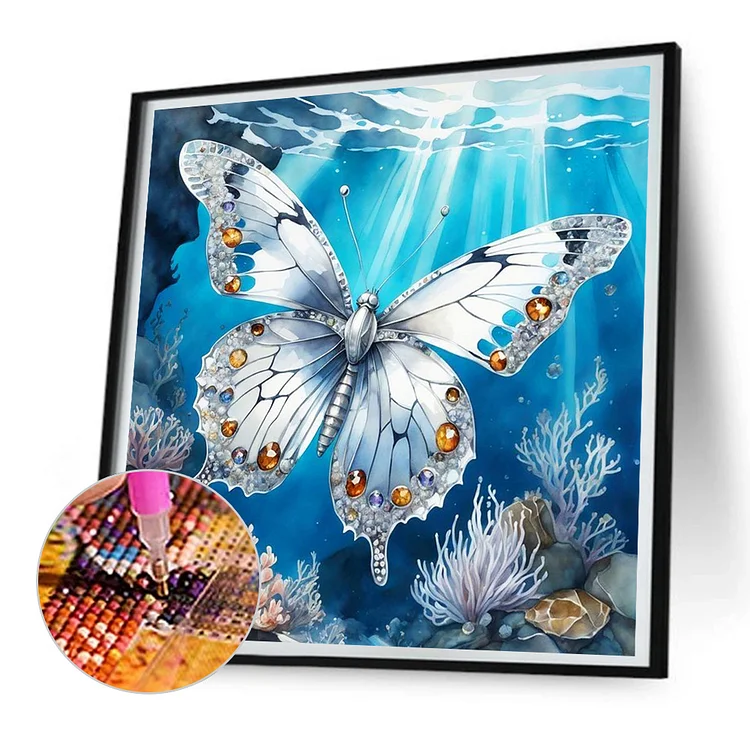 Stitch and Butterfly - Full Round - Diamond Painting (30*30cm)