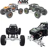 AMK UTB18 Front Rear Portal Axle Aluminum Alloy for Axial RC Crawler 1/18 UTB18 Capra Unlimited Trail Buggy RTR AXI01002T1 Update Parts