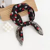 Colorful Design 70x70xm Floral Silky Scarf