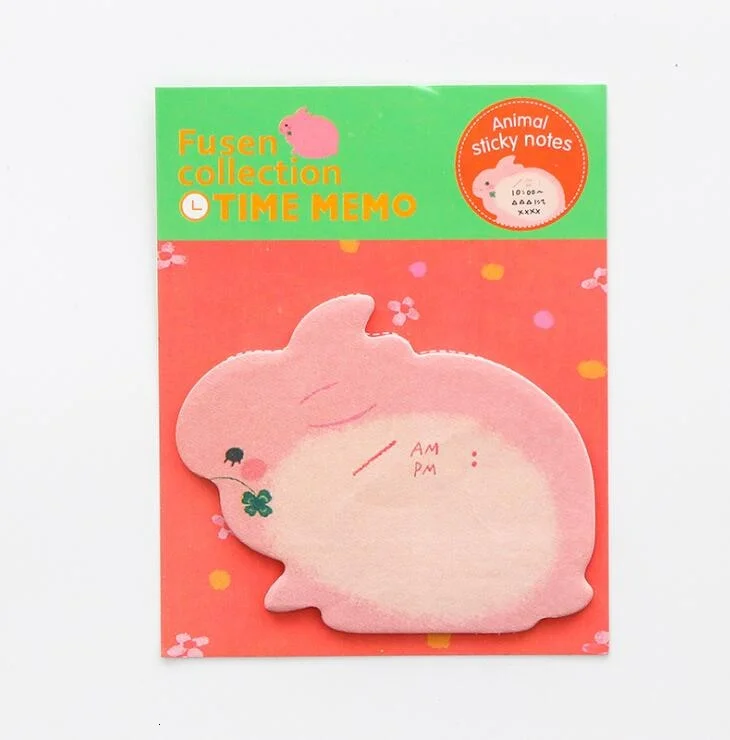 1 Pcs Sticker Cute Kawaii Animal Sticky Notes Post Notepad Memo Pads Office School Supply Stationery Panda Cat Kitty Bookmark