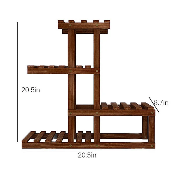 GLVEE Multi-Storey Solid Wood  Household Shelving