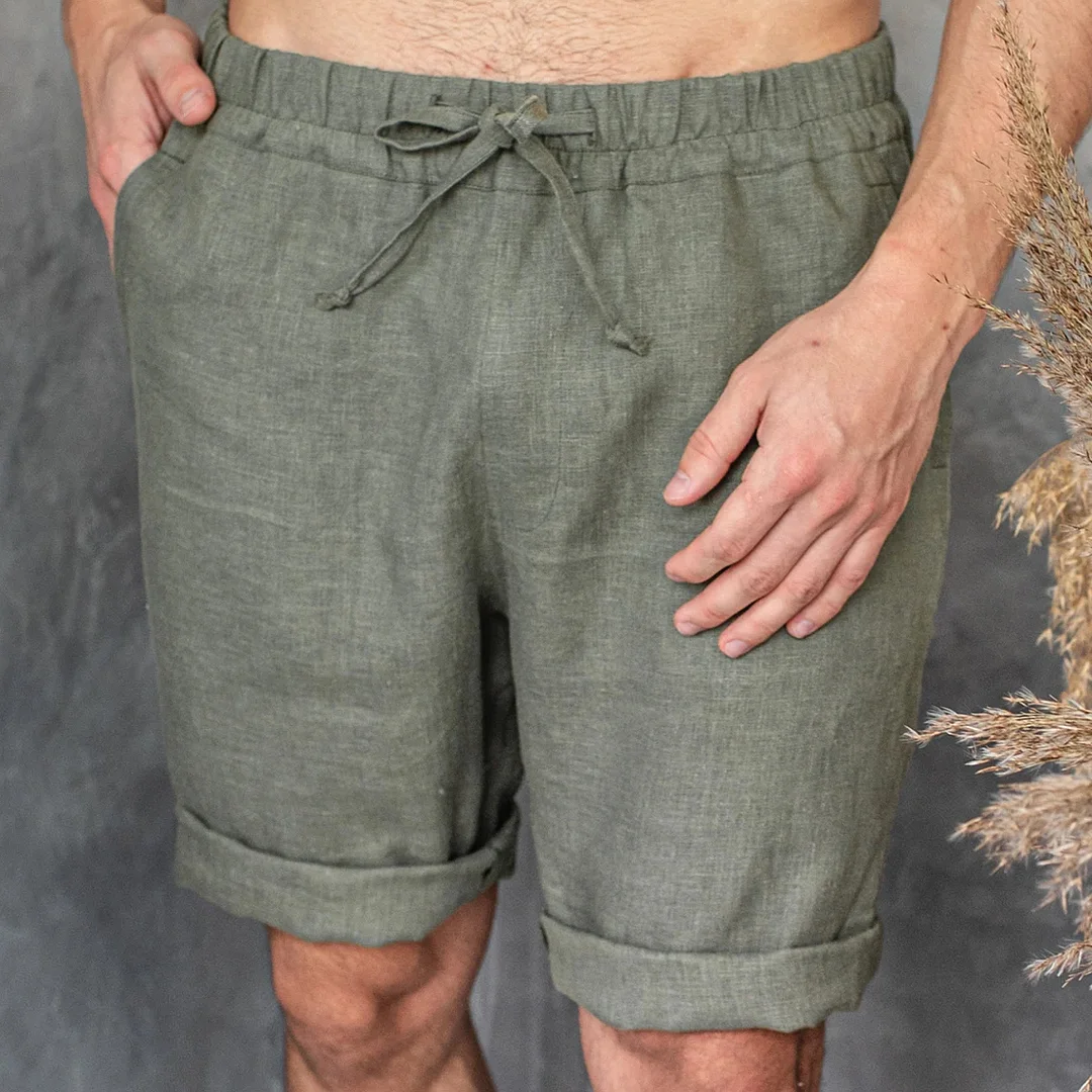 Men's Linen Pocket Bermuda Shorts