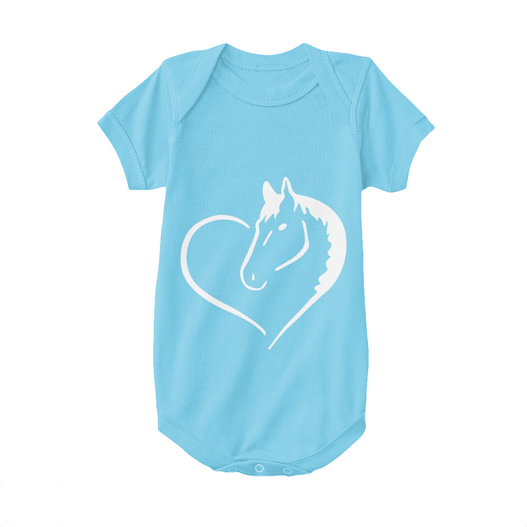 Horse And Heart, Horse Baby Onesie